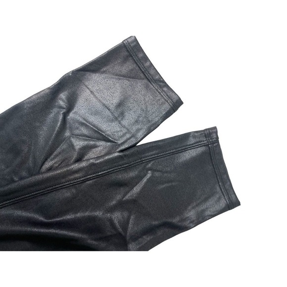 Time and Tru Faux Leather Legging Womens Size L 12-14 Black Stretch - Picture 3 of 9